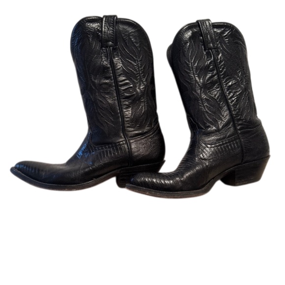 Tony Lama women's black cowboy boots size 7.5B - Picture 8 of 8